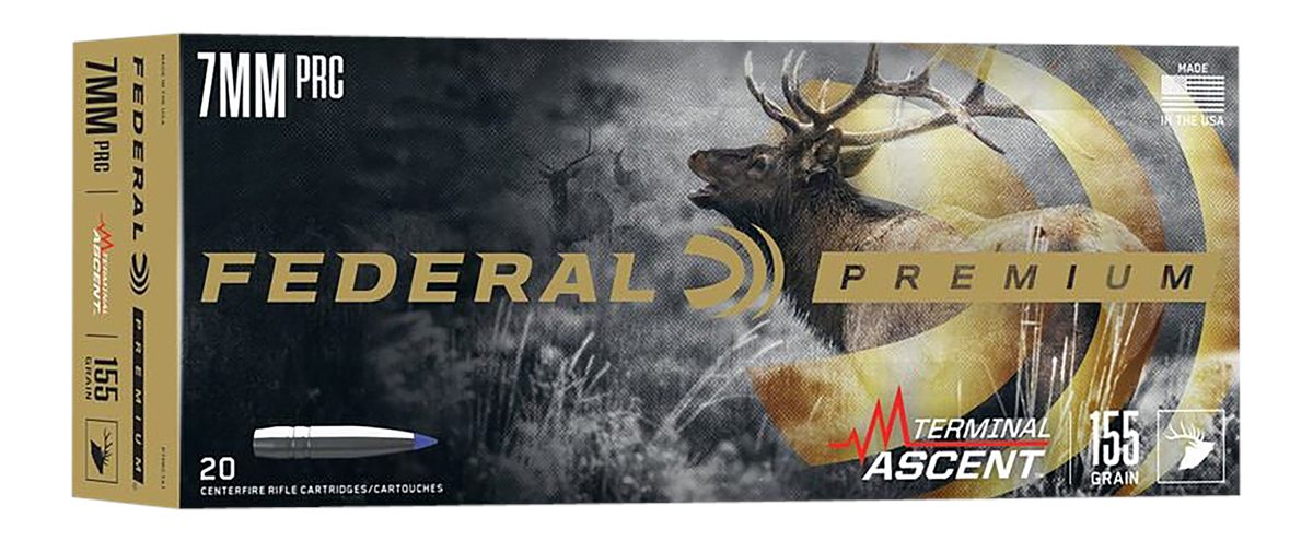 Federal Cartridge P7PRCTA1 Premium Terminal Ascent 7mmPRC 155gr 20 Per Box/