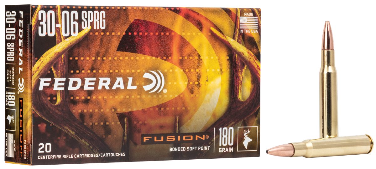Federal F3006TFS3 Fusion 30-06 Springfield 180gr Bonded Soft Point 20 Per B