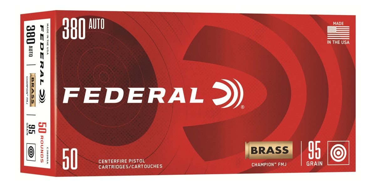 Federal Ammo C38095A Champion 380ACP 95gr Full Metal Jacket 50 Per Box/20 C view 2