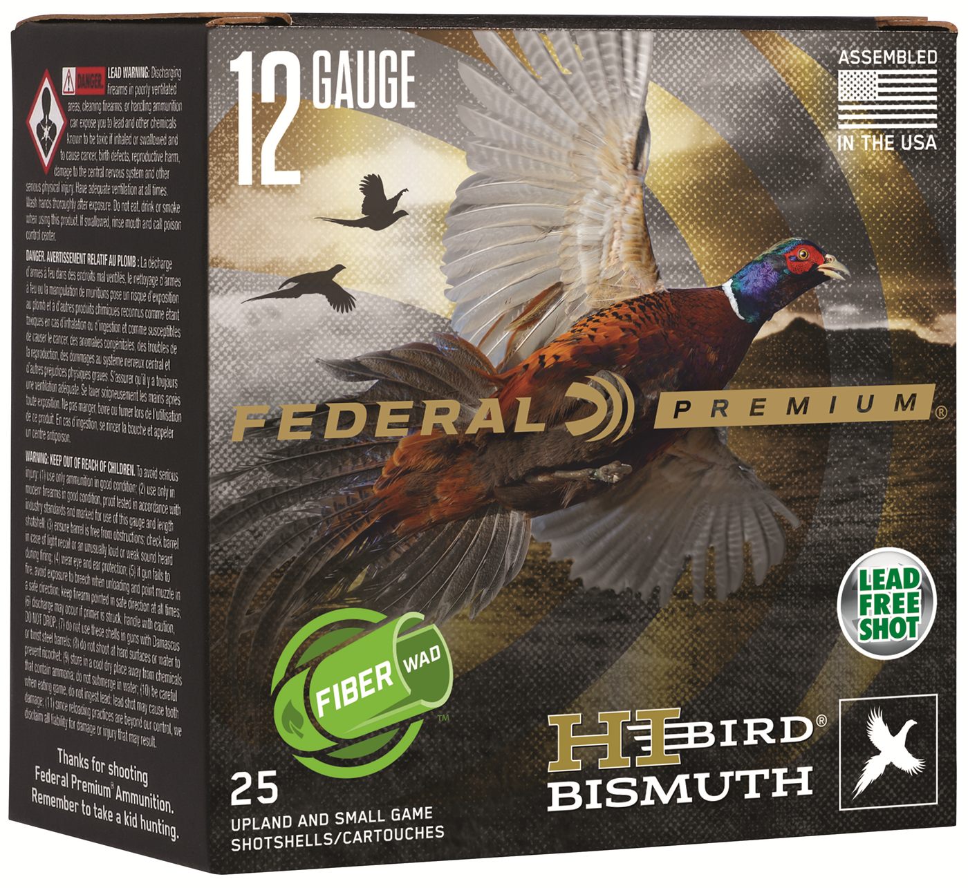Federal Cartridge HVFB12HW5 Premium Hi-Bird 12 Gauge 2.75in 1 1/4oz 5 Shot