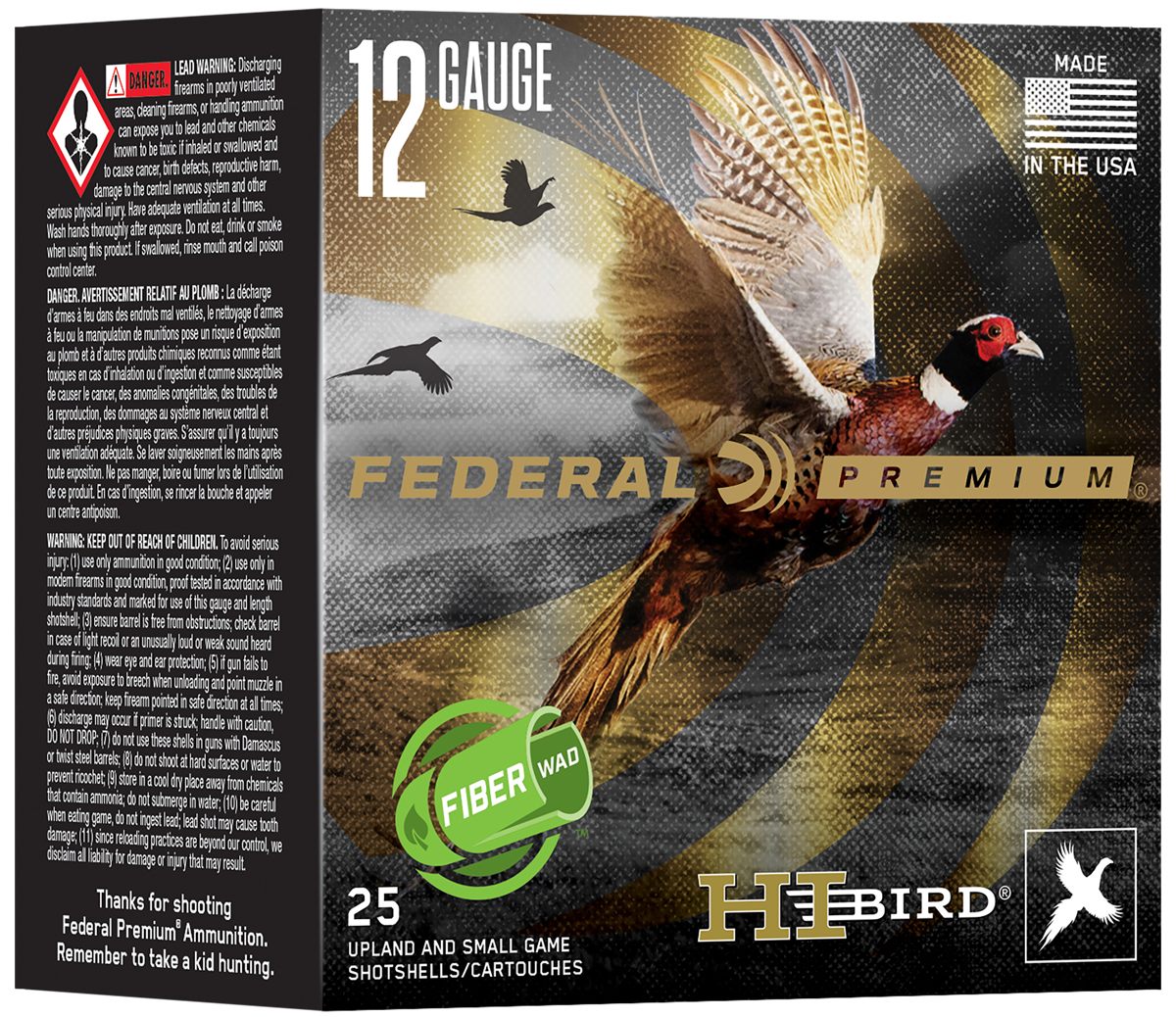 Federal Cartridge HVFB12HW5 Premium Hi-Bird 12 Gauge 2.75in 1 1/4oz 5 Shot view 2