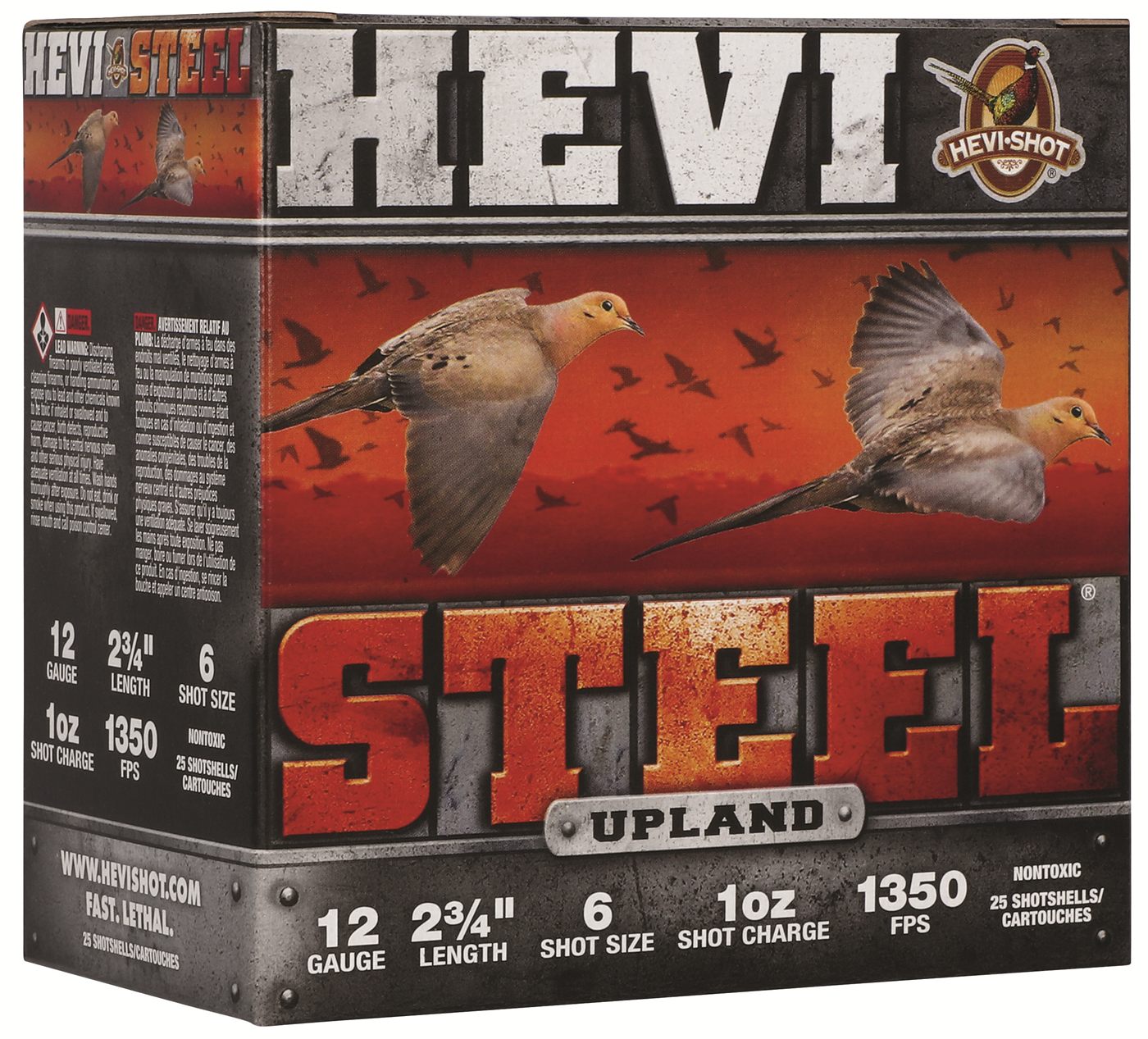 Hevi-Shot Upland 12ga 2-3/4in 1oz 1350 fps 6 25/ct