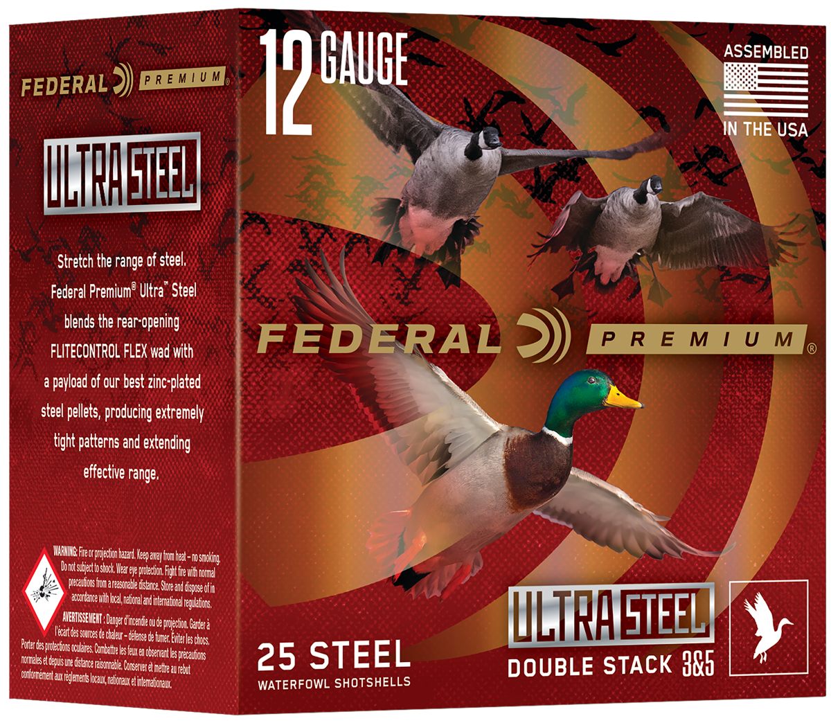Federal Ammo Premium Ultra Steel Shotshells 12ga 3in 1/4oz 1450 fps 2 10/ct
