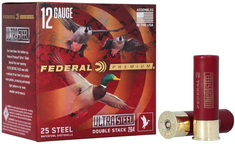 Federal Premium Ultra Steel Shotshells 12ga 3in 1/4oz 1450 fps 2 4 10/ct view 2