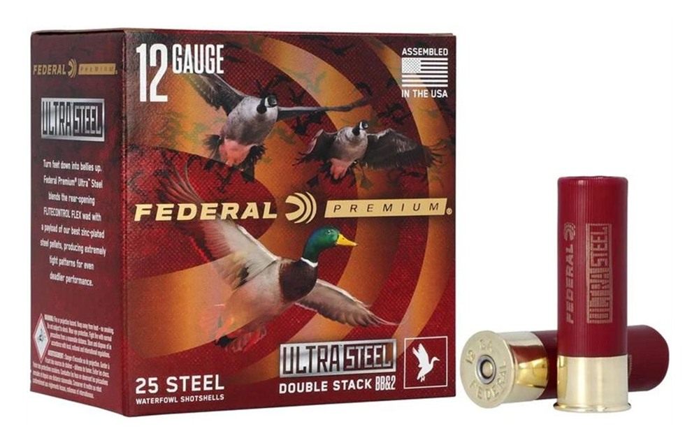Federal Premium Ultra Steel Shotshells 12ga 3in 1/4oz 1450 fps BB 2 10/ct view 4