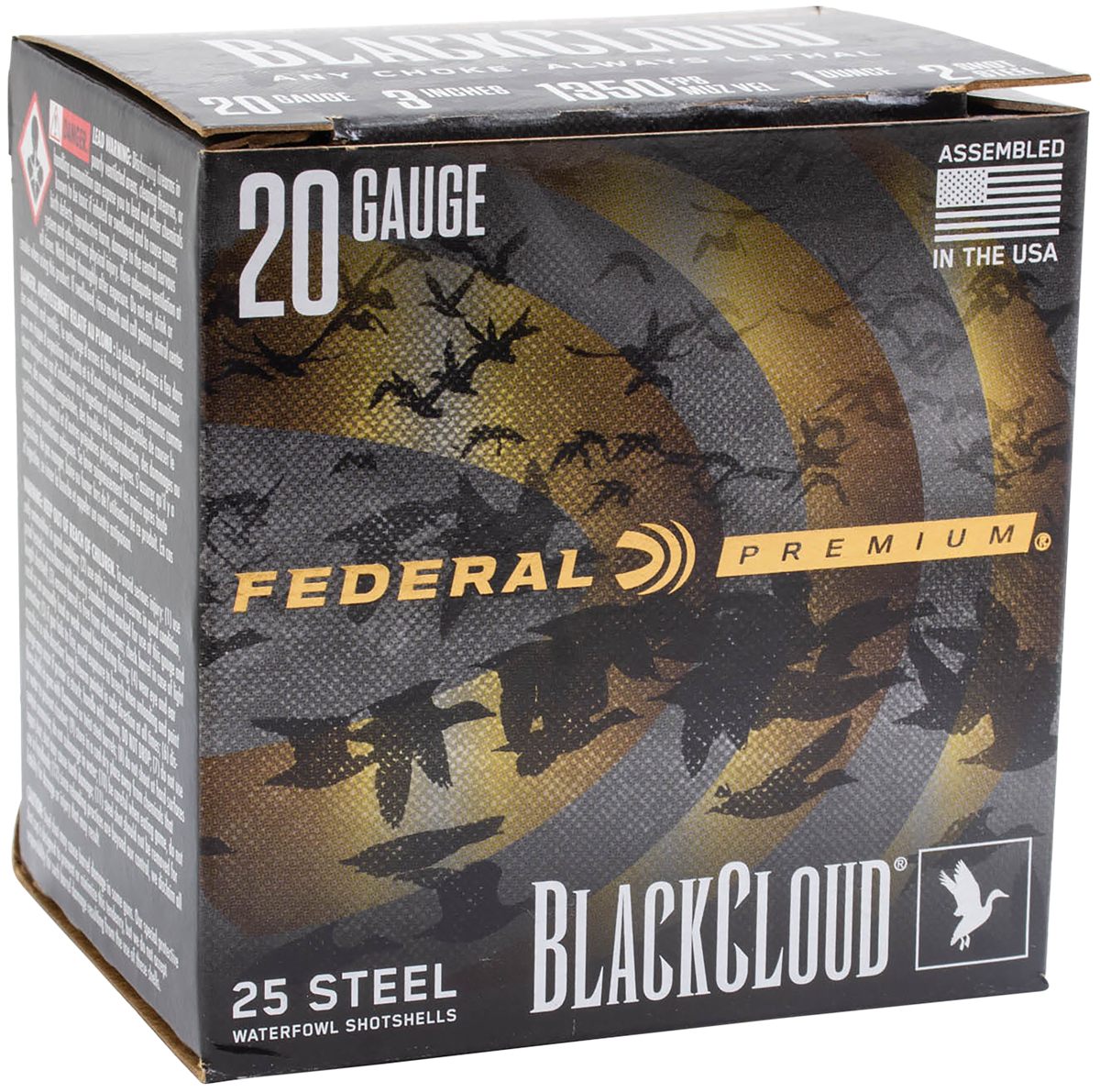 Federal Ammo PWUX2092 Premium Black Cloud 20 Gauge 3in 1oz 25 Per Box/10 Ca