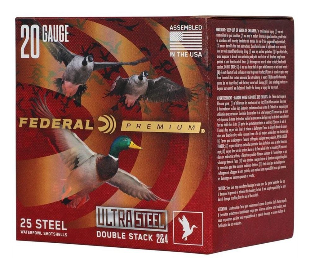Federal Premium Ultra Steel Shotshells 20ga 3in 1oz 1400 fps 2 4 10/ct view 3