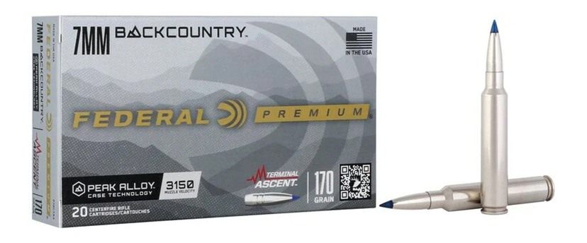 Federal Terminal Ascent Rifle Ammunition 7mm Backcountry 170gr PT 2950 fps view 2