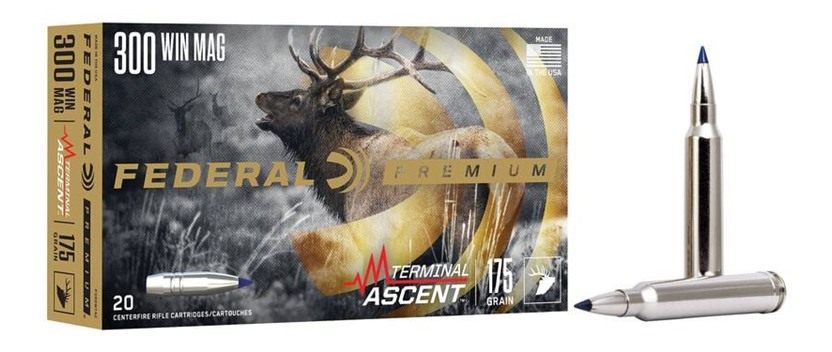 Federal Terminal Ascent Rifle Ammunition 300 Win Mag 175gr PT 3030 fps 20/c