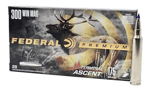 Federal Terminal Ascent Rifle Ammunition 300 Win Mag 175gr PT 3030 fps 20/c view 2