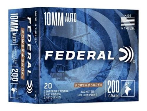 Federal Cartridge Power-Shok Handgun Ammunition 10mm Auto 200gr JHP 1110 fp