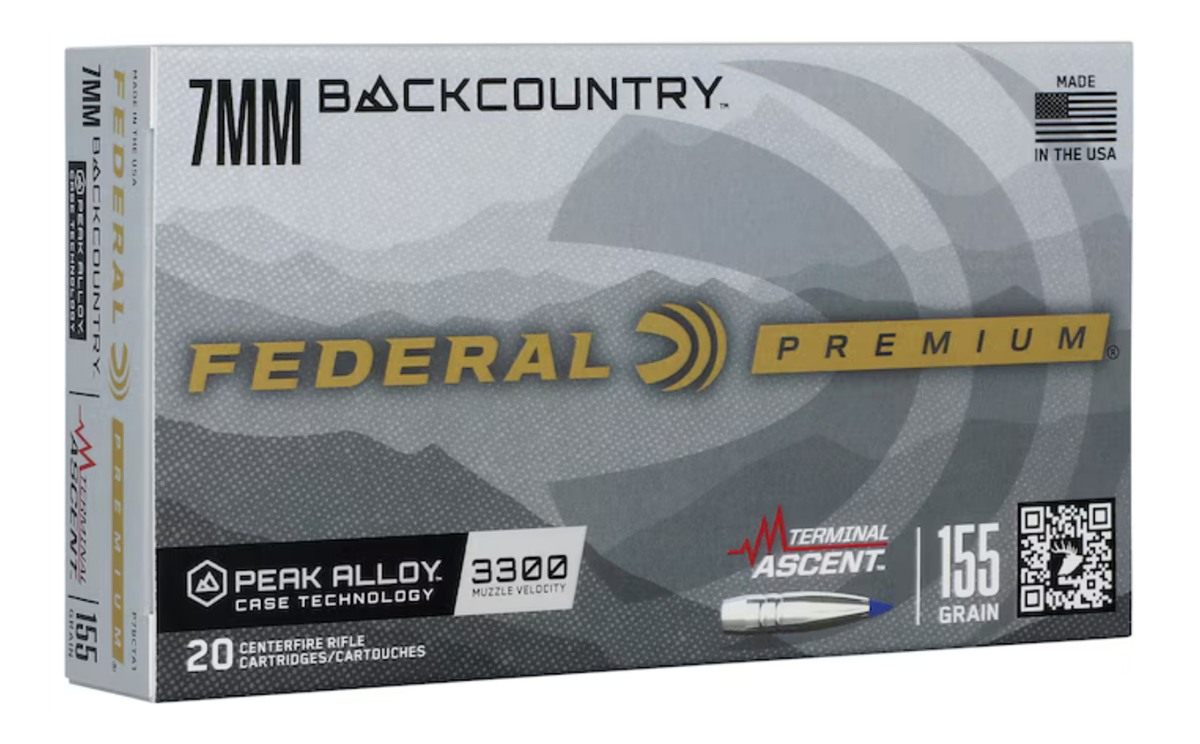 Federal Terminal Ascent Rifle Ammunition 7mm Backcountry 155gr PT 3300 fps