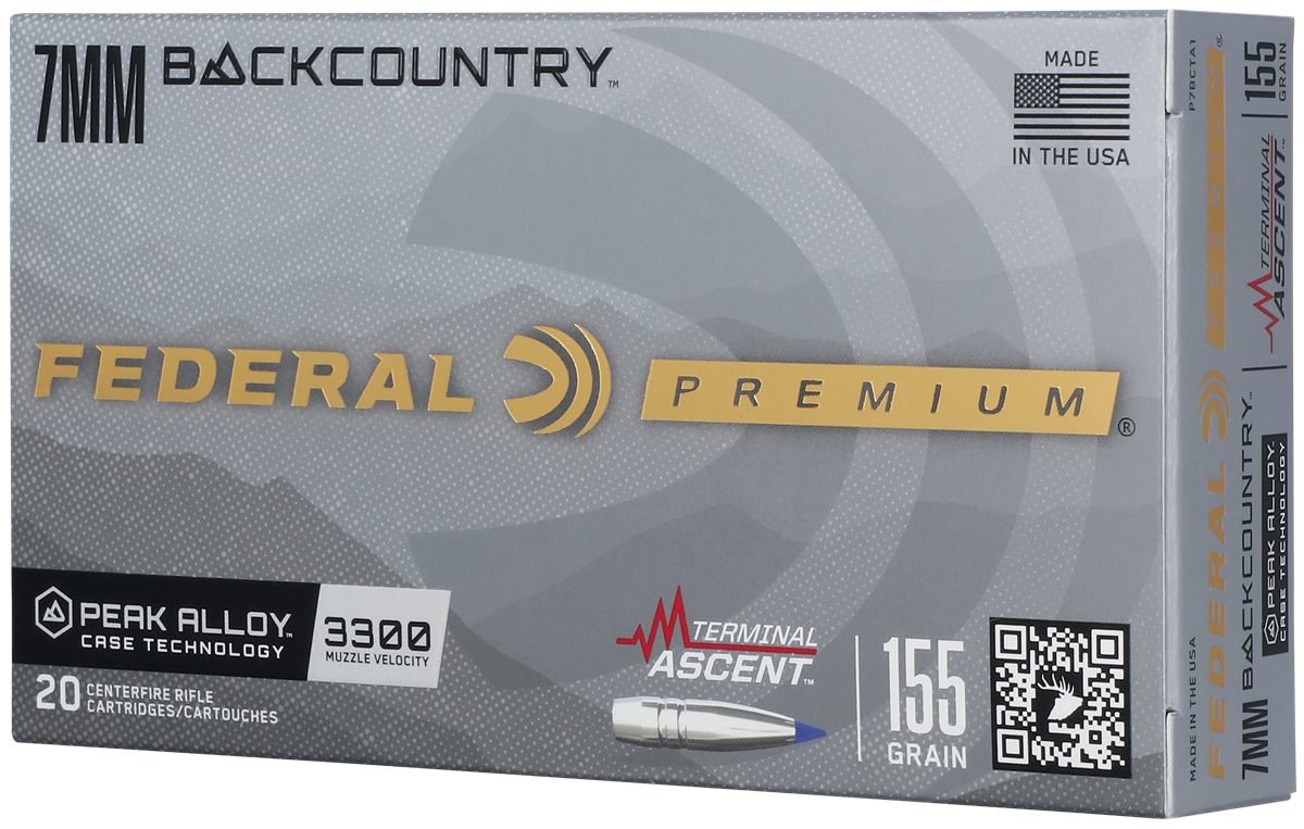 Federal Terminal Ascent Rifle Ammunition 7mm Backcountry 155gr PT 3300 fps view 2