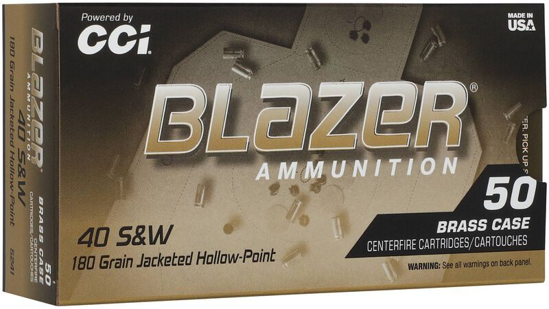 CCI 5241 Blazer Handgun 40S W 180gr Jacketed Hollow Point 50 Per Box/10 Cas view 2