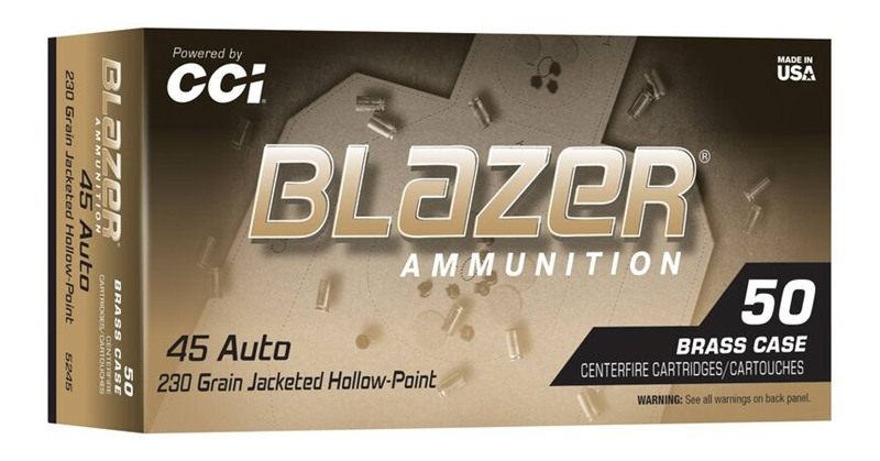 Cci 5245 Blazer Handgun 45ACP 230gr Jacketed Hollow Point 50 Per Box/10 Cas view 2