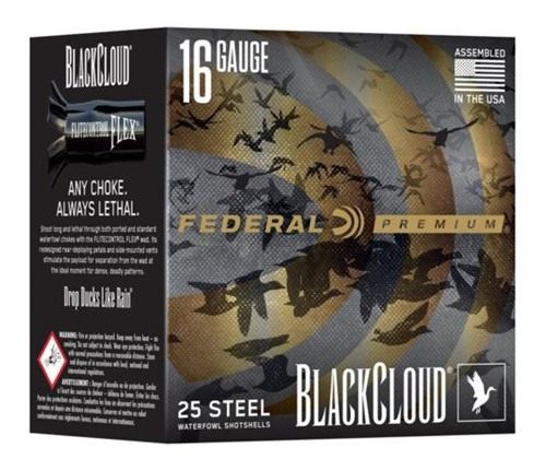 Federal Cartridge Black Cloud Waterfowl Shotshells 16ga 2-3/4in 7/8oz 1450f