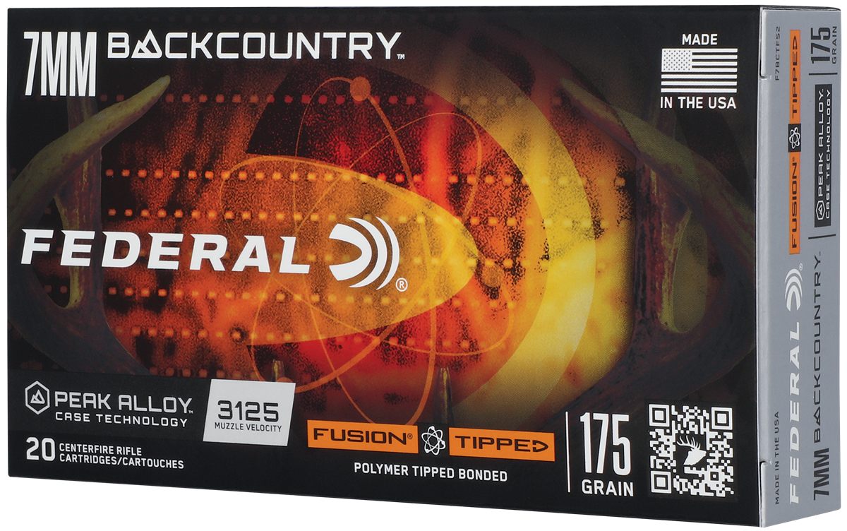 Federal Fusion Tipped Rifle Ammunition 7mm Backcountry 175gr PT 2860 fps 31