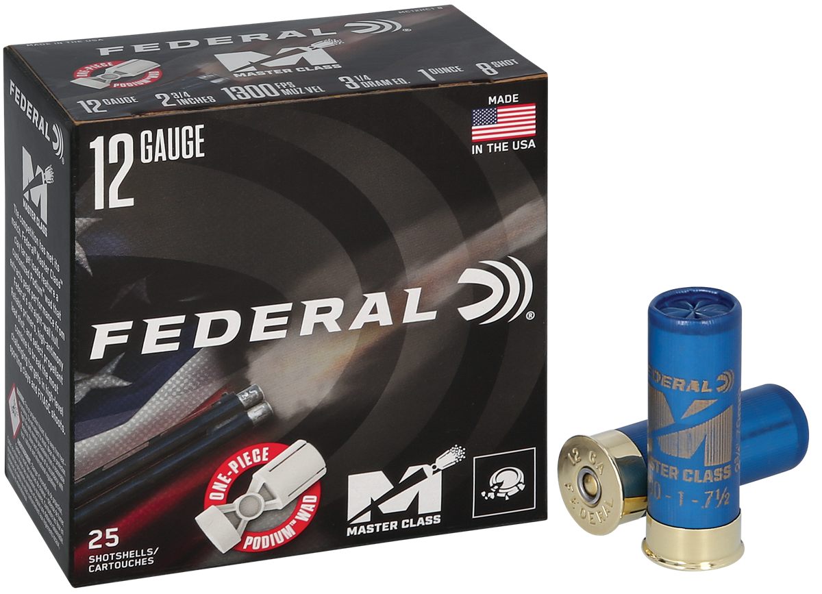Federal MC12HC18 Master Class 12 Gauge 2.75in 1oz 8 Shot 25 Per Box/10 Case