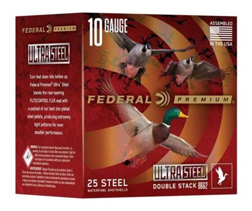 Federal Cartridge Ultra Steel Shotshells 10ga 3-1/2in 1-5/8oz 1400 fps 1 BB
