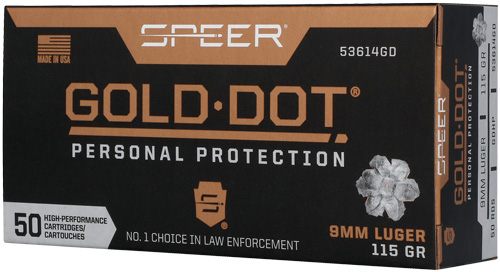 Speer Gold Dot Handgun Personal Protection Ammunition 9mm Luger 115gr JHP 1 view 3