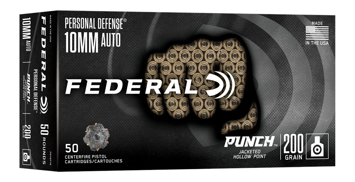 Federal Personal Defense Punch Handgun Ammunition 10mm Auto 200gr JHP 1100