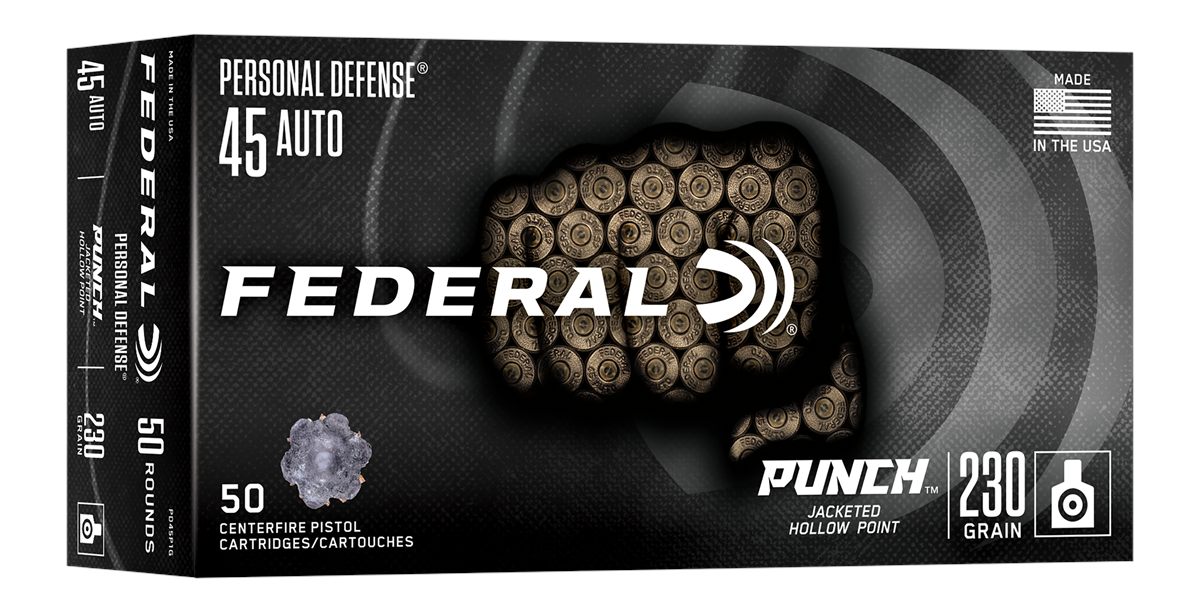 Federal Cartridge Personal Defense Punch Handgun Ammunition .45 Auto 230gr