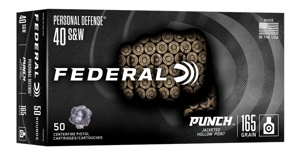 Federal Personal Defense Punch Handgun Ammunition .40 S W 164gr JHP 1130 fp