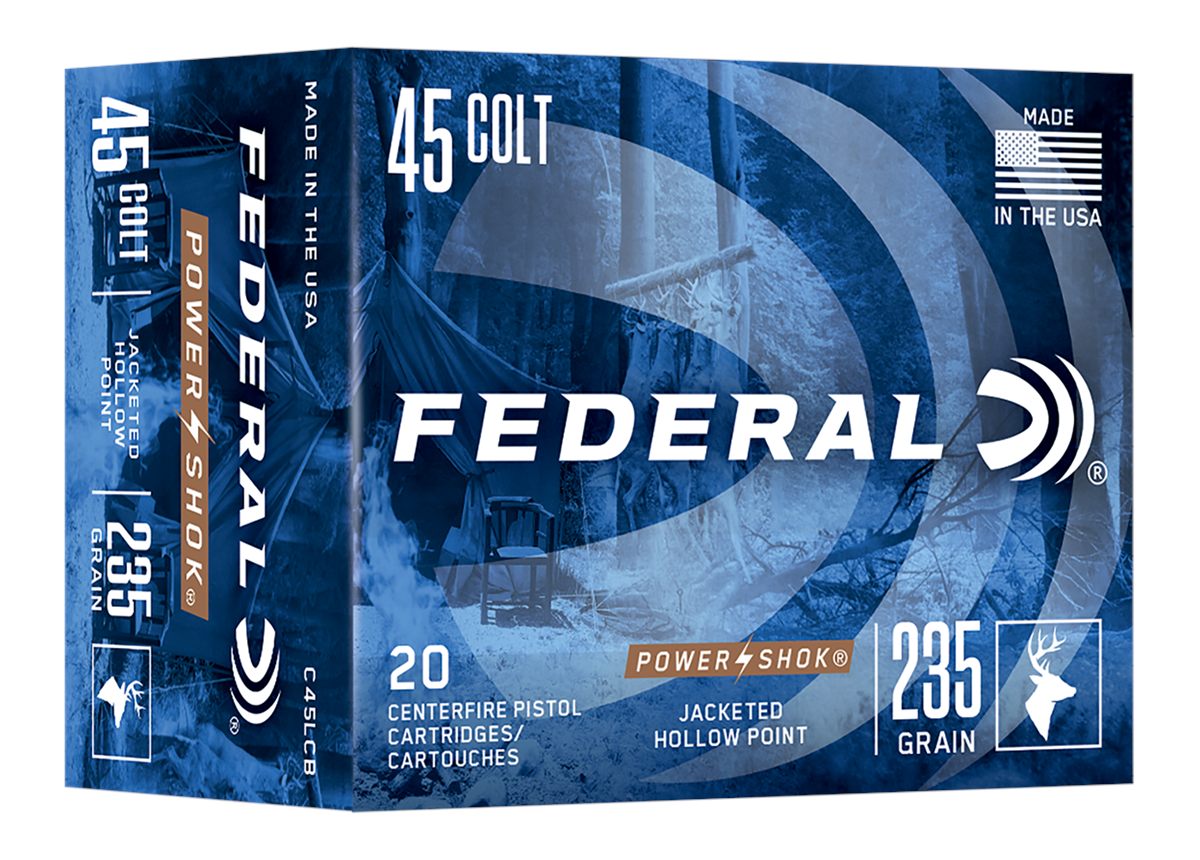 Federal Ammo C45LCB Power-Shok 45 Colt 235gr Jacketed Hollow Point 20 Per B