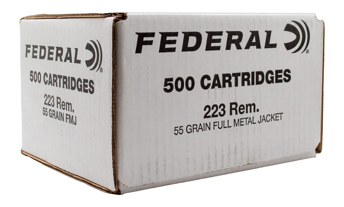 Federal FC223F500 223 Rem 55gr Full Metal Jacket 500 Per Box/2 Case