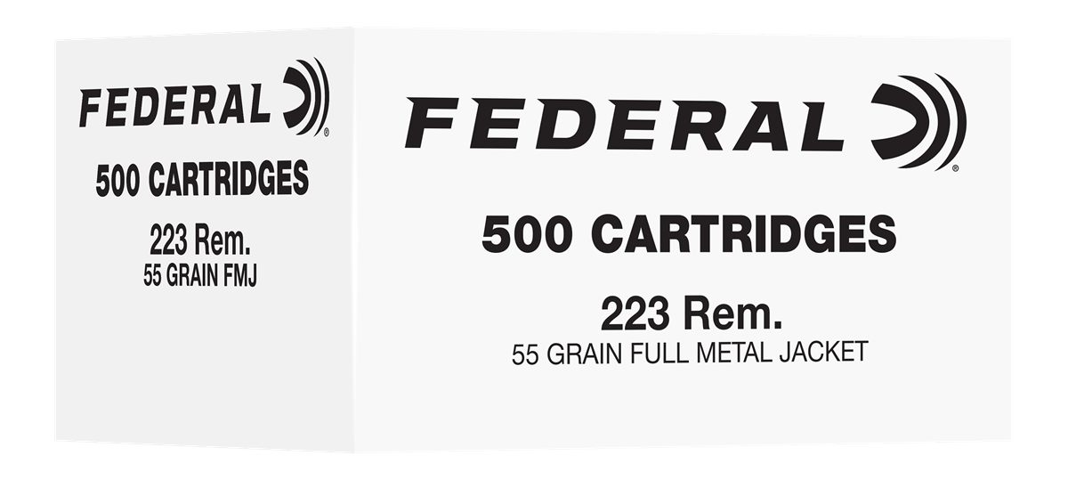 Federal FC223F500 223 Rem 55gr Full Metal Jacket 500 Per Box/2 Case view 2