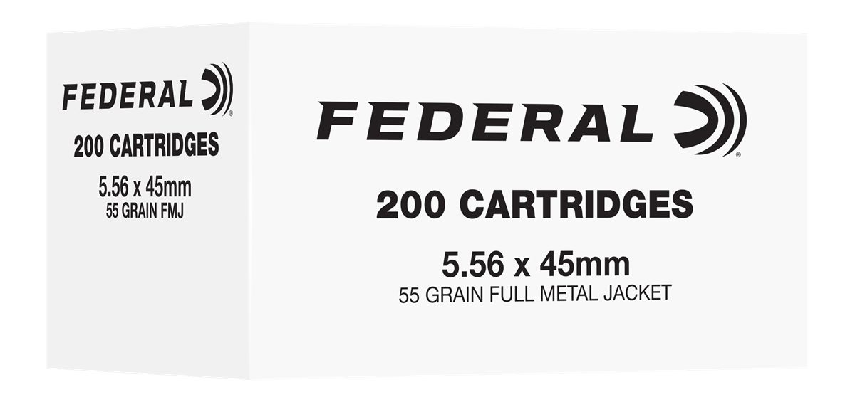 Federal American Eagle Rifle Ammunition 5.56mm 55gr FMJ 3165 fps 200/ct