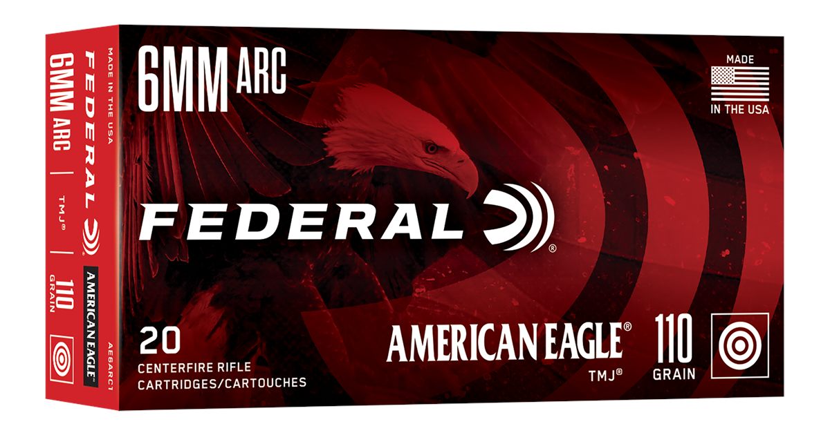 Federal AE6ARC1 American Eagle 6ARC 110gr Total Metal Jacket 20 Per Box/10