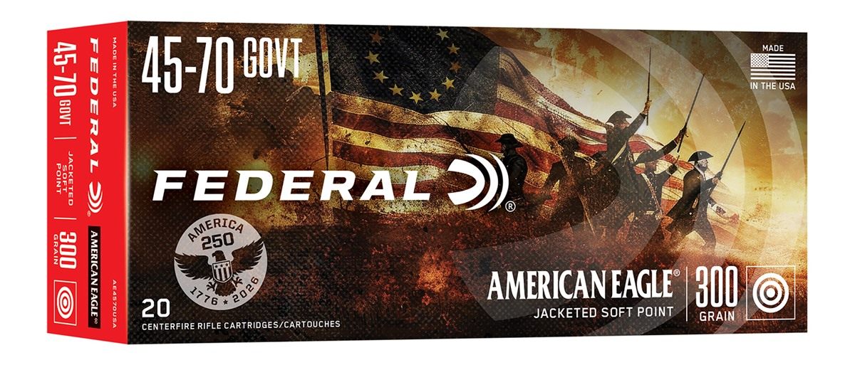 Federal AE4570USA American Eagle 45-70 Gov 300gr Jacketed Soft Point 20 Per