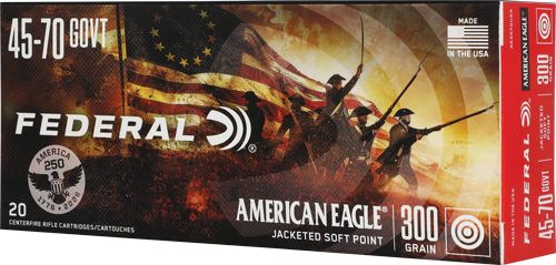 Federal AE4570USA American Eagle 45-70 Gov 300gr Jacketed Soft Point 20 Per view 2
