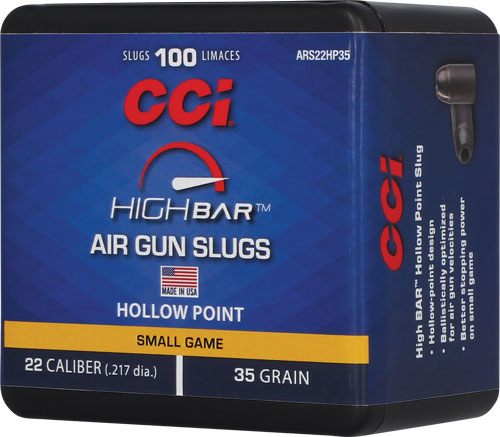 CCI HIGH BAR AIR PELLETS 22 35GR HP 100RD BOX 5BX/CS