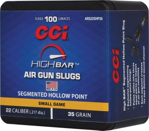 CCI HIGH BAR AIR PELLETS 22 35GR HP 100RD BOX 5BX/CS