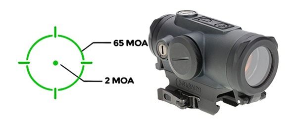 Holosun HE530G-GR 2 MOA Dot 65 Circle Micro Sight for Rifle - Durable Shake view 4