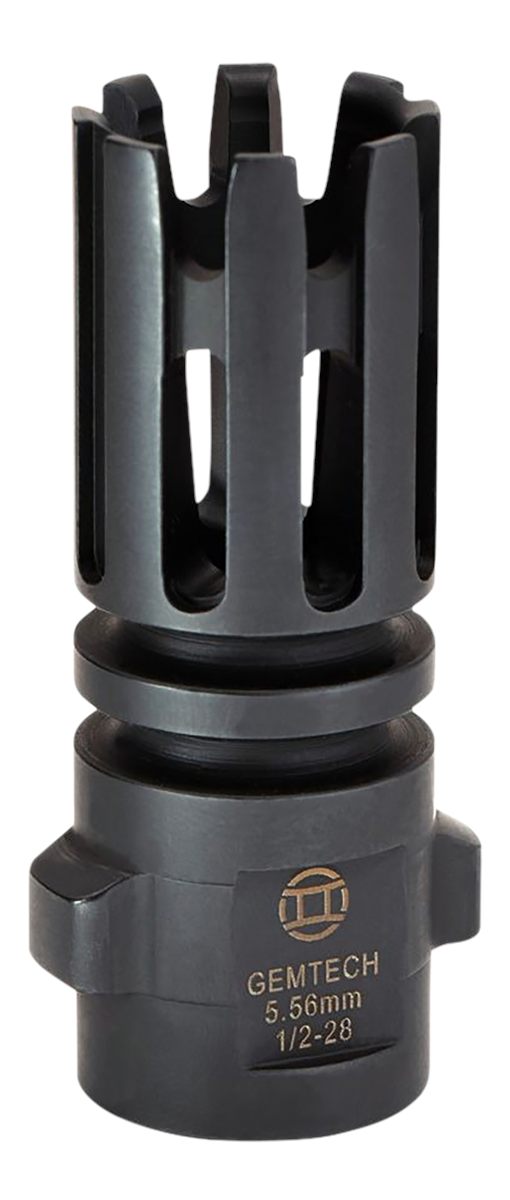 Gemtech 12145 Quickmounts Flash Hider Black Steel with 1/2in-28 tpi Threads