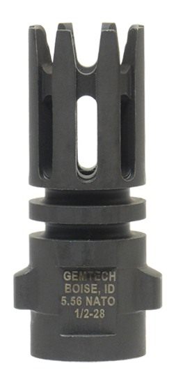 Gemtech 12145 Quickmounts Flash Hider Black Steel with 1/2in-28 tpi Threads view 2