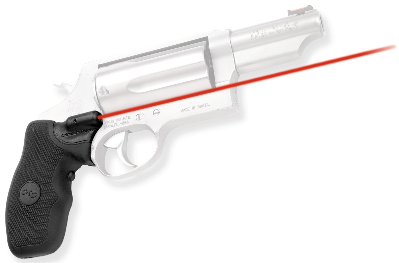 Crimson Trace 0124501 Lasergrips Fits Taurus Judge/Tracker, Red Black Polym