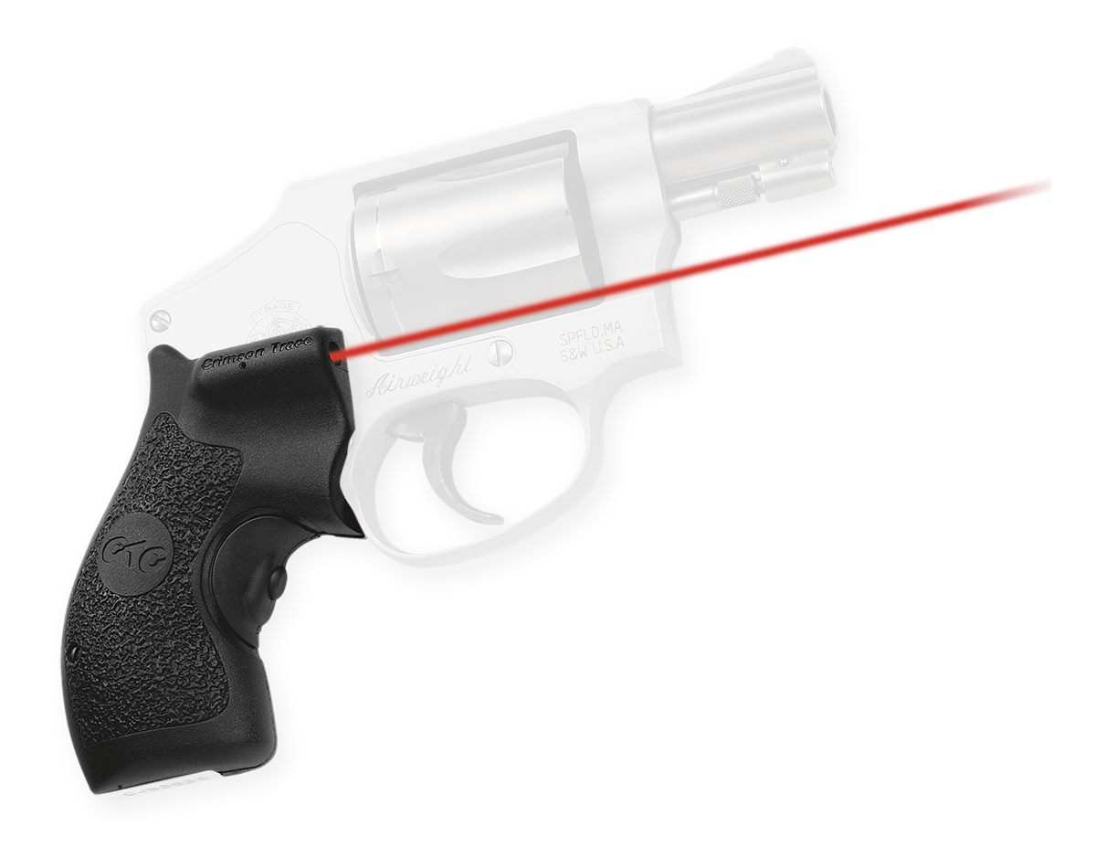 Crimson Trace 011870 Lasergrips Fits S W J- Round Butt, Red 633nM Wavelengt