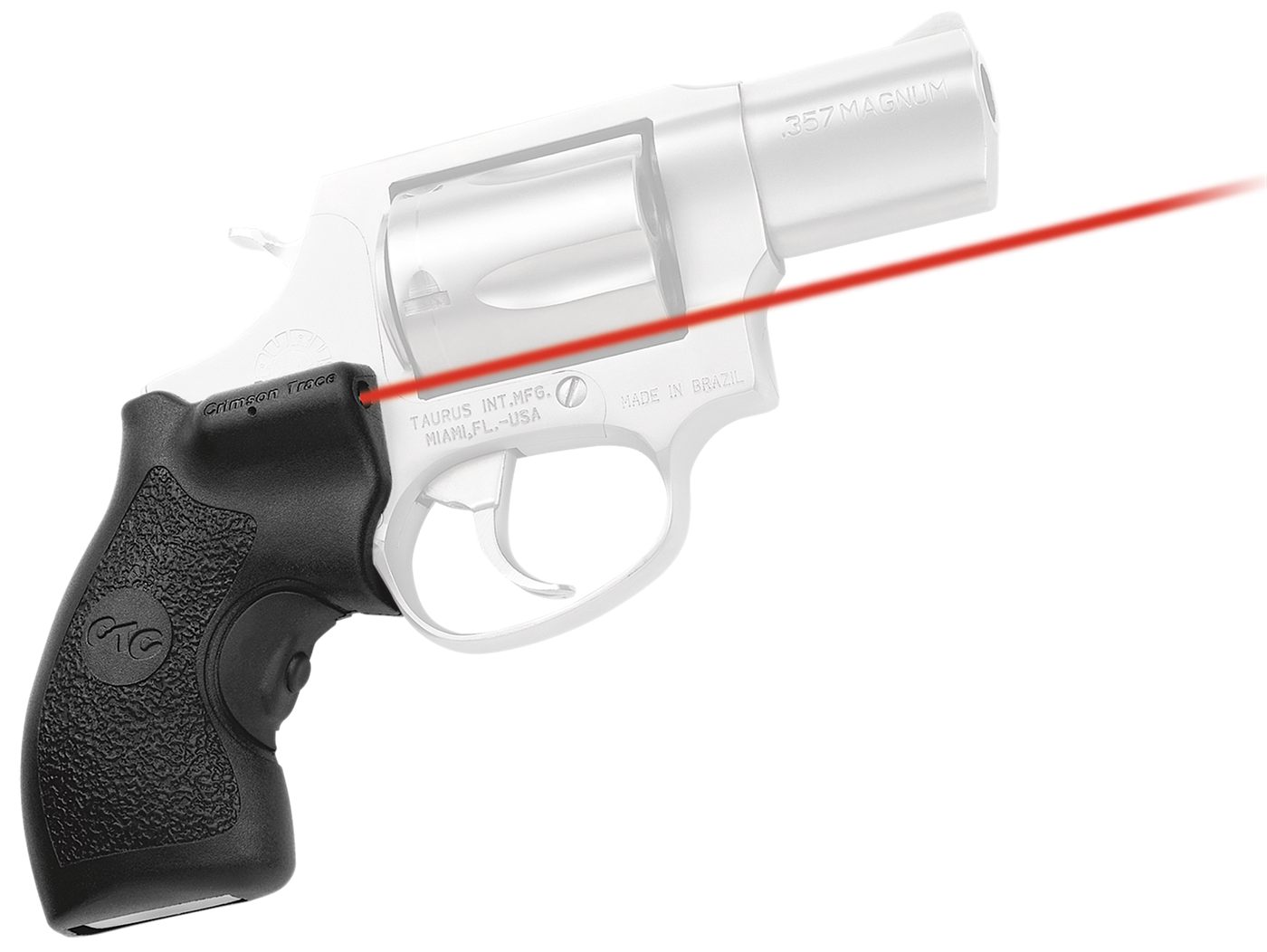 Crimson Trace 0119801 Lasergrips Fits Taurus Small Red 633nM Wavelength 5mW