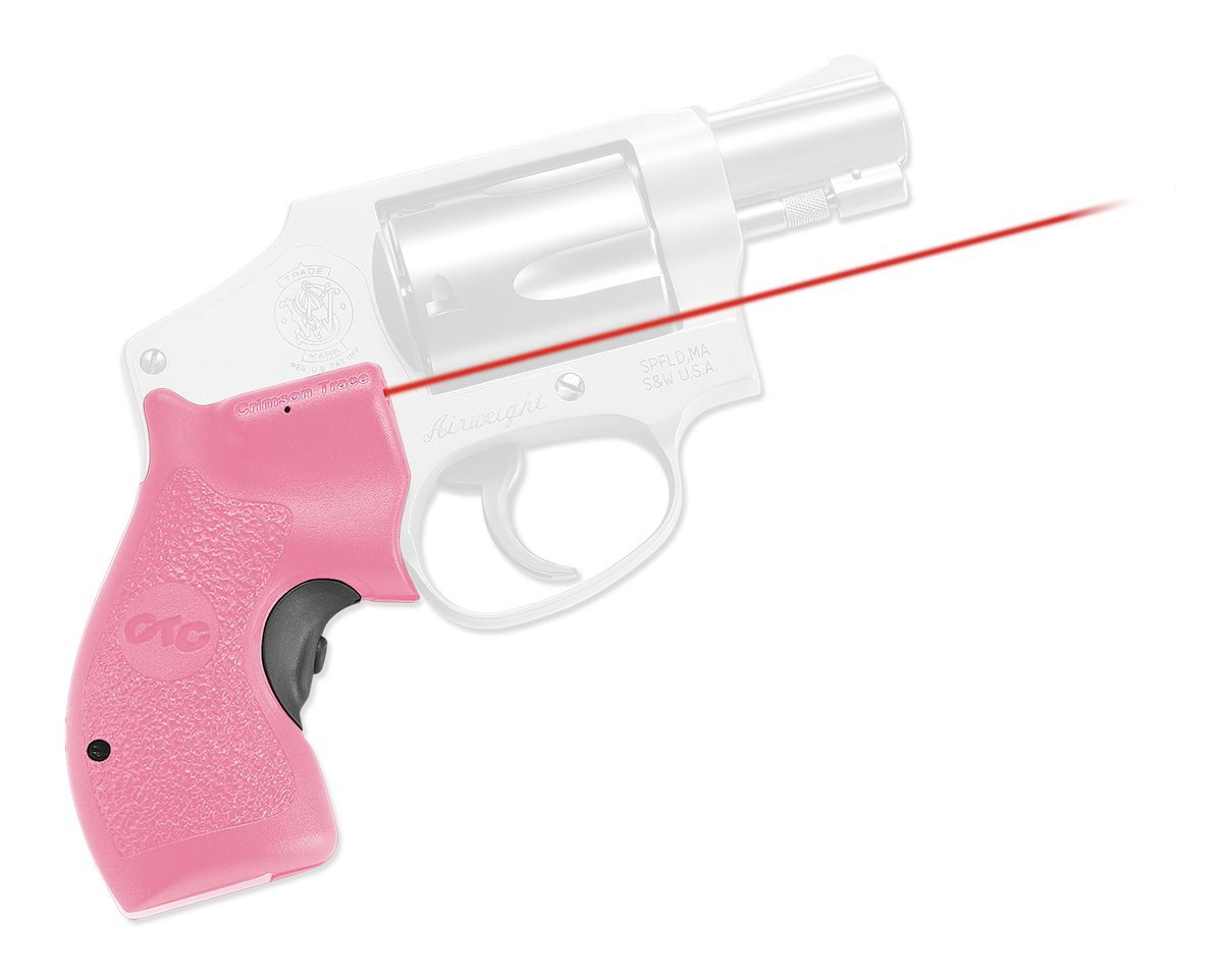 Crimson Trace 0134801 Lasergrips Fits S W J- Round Butt, Red 633nM Waveleng