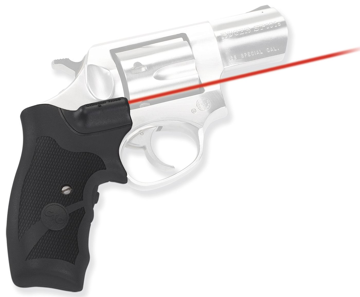 Crimson Trace 0119501 Lasergrips Fits Ruger SP101, Red 633nM Wavelength 5mW