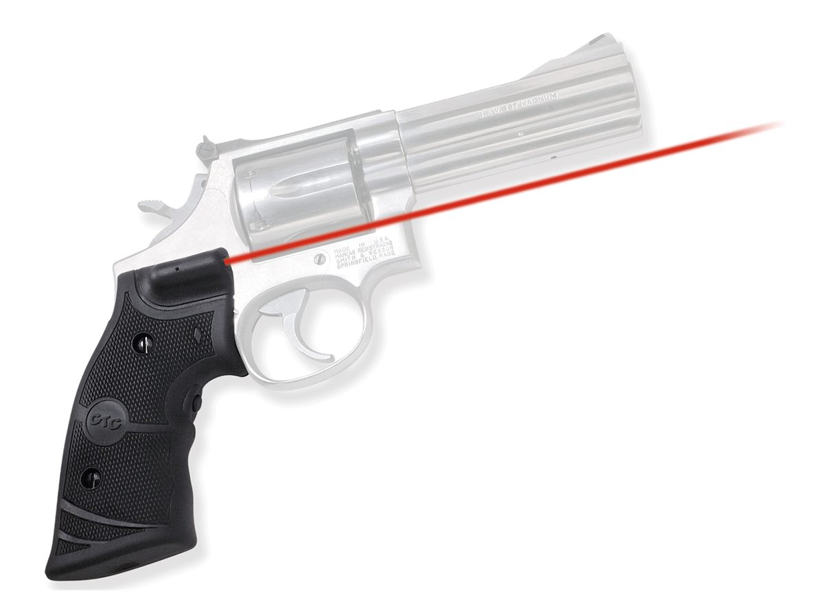 Crimson Trace 011280 Lasergrips Fits S W K L Frames Square Butt, Red 633nM