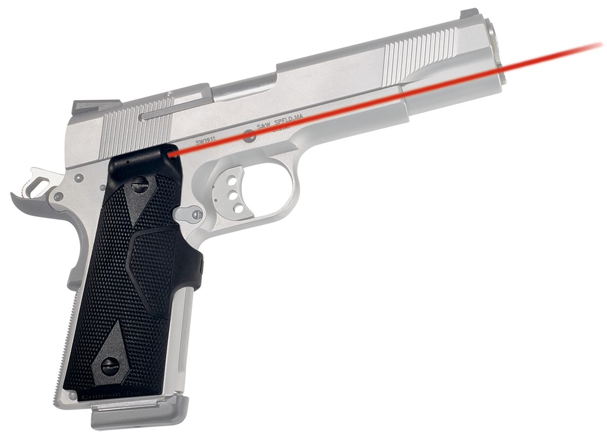 Crimson Trace Semi-Automatic Lasergrip - 1911 Gov't/Commander Front Activat