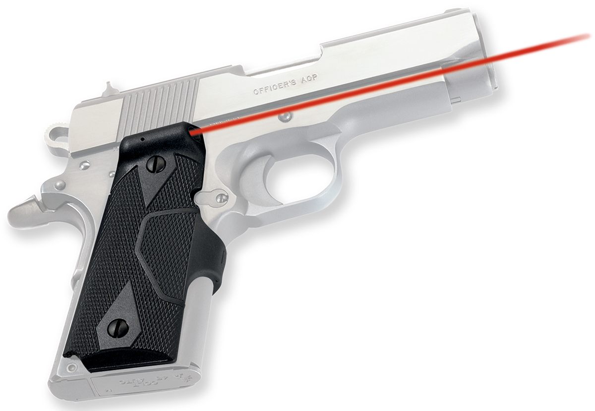 Crimson Trace 011210 Lasergrips Fits 1911 Compact, Red Black Polymer