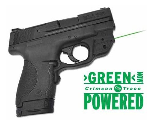 Crimson Trace 0144901 Laserguard S W M P Shield/Shield M2.0, Green Black Po view 2