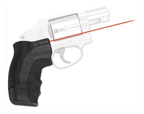 Crimson Trace Lasergrips Sight with Red for S W J- Round Butt Revolvers