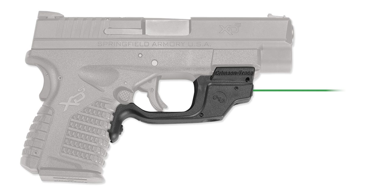 Crimson Trace 0147201 Laserguard Fits Springfield XD-S, Green Black Polymer